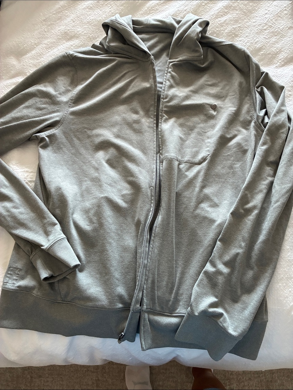 Vuori Men's Zip Hoodie Sweater - Sage Green